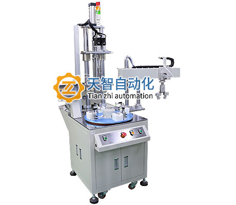 轉(zhuǎn)盤多軸式鎖螺絲機+機械手